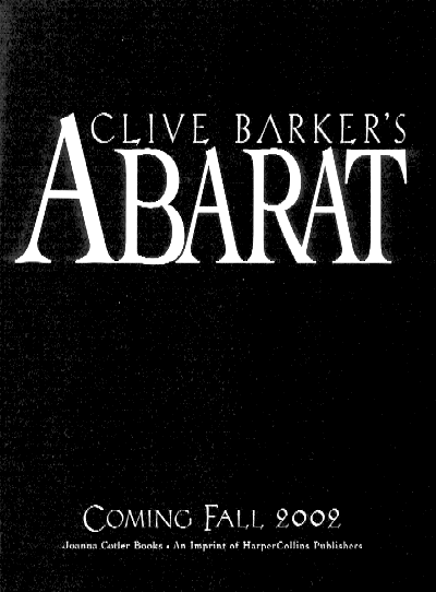 Preview ad for Abarat - Fall 2002