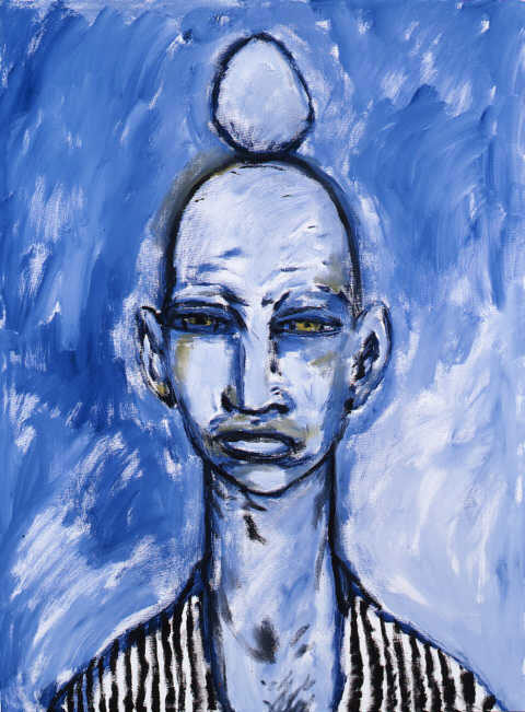 Clive Barker - Blue Man With Egg On Head