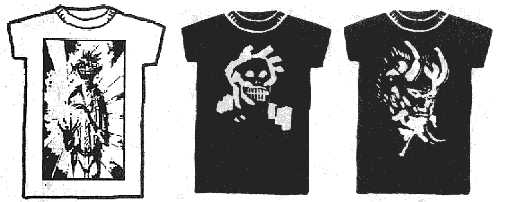 Dread T Shirts - designs 10, 11 and 12