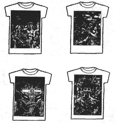 Dread T Shirts - designs 14, 15, 16 and 17