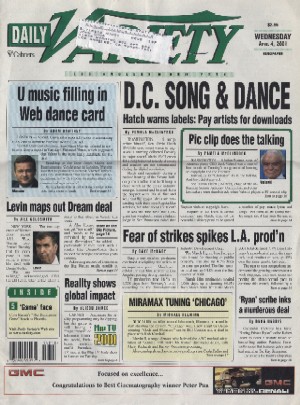 Daily Variety, 4 April 2001