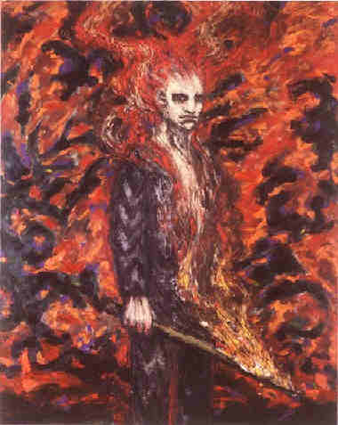 Clive Barker - The Arsonist - oil on canvas