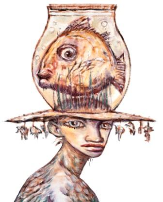 Clive Barker - Woman with Fish Hat