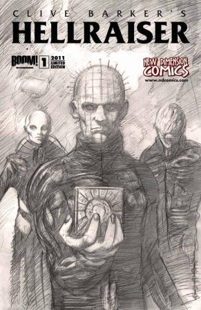 Clive Barker - Hellraiser Issue 1 - New Dimension Comics back cover, Percival art