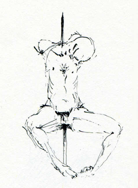 Clive Barker - Man On A Stick, 1975 Ink on Paper, 23.5 x