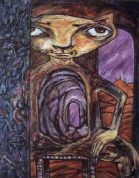 Clive Barker - Pharoah Cat - oil on canvas, 1998